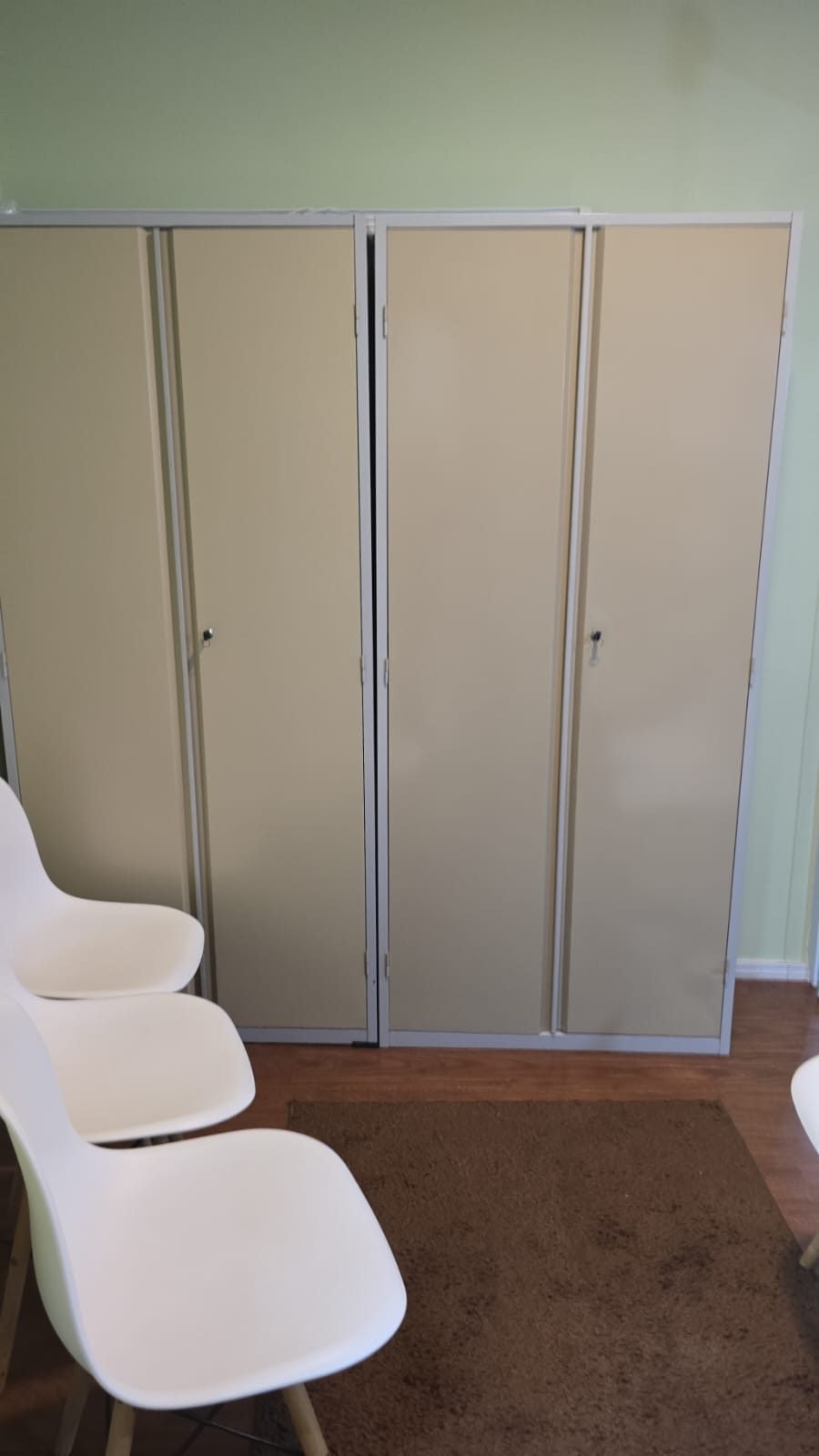 Sala de espera do escritório Parada Cury, na Liberdade, São Paulo